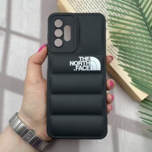 قاب گوشی Galaxy A13 4G / Galaxy A04S سامسونگ پافری محافظ لنز دار طرح The North Face مشکی کد m21576