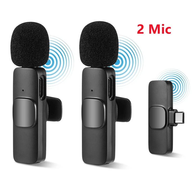 میکروفن یقه ای بی سیم مدل K9 Dual Type-C بسته 2 عددی کدm22562