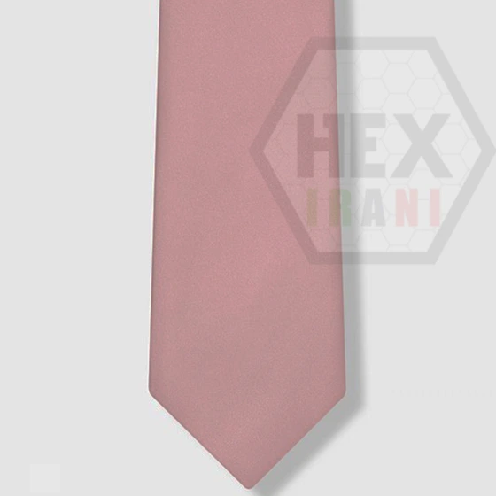کراوات ساتن صورتی کالباسی برند hexکدm22269