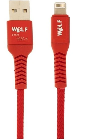 کابل تبدیل USB به لایتنینگ ولف مدل Ds2.4 طول 1 متر کد p8584 کد m21319