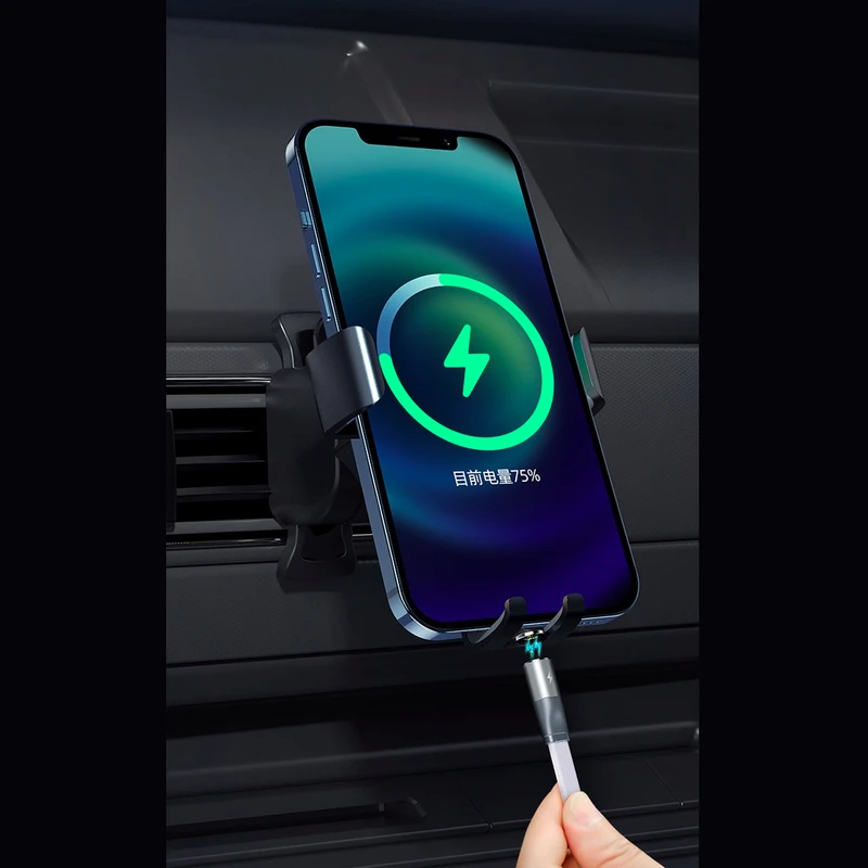 کابل تبدیل مغناطیسی USB به USB-C/microUSB/لایتنینگ ریمکس مدل Click&Charge طول 1 متر کدm20924