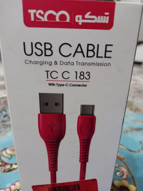 کابل تبدیل USB به USB-C تسکو مدل TC 183 طول 1 متر کدm22081