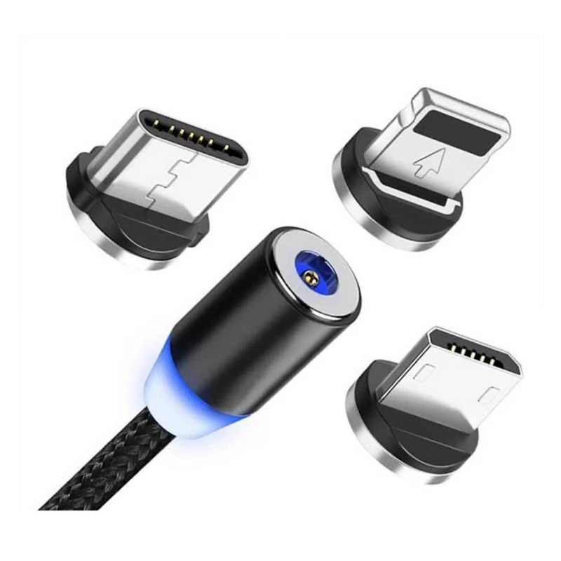 کابل تبدیل USB به لایتنینگ / microUSB / USB-C مدل x-code طول 1 متر کدm22764