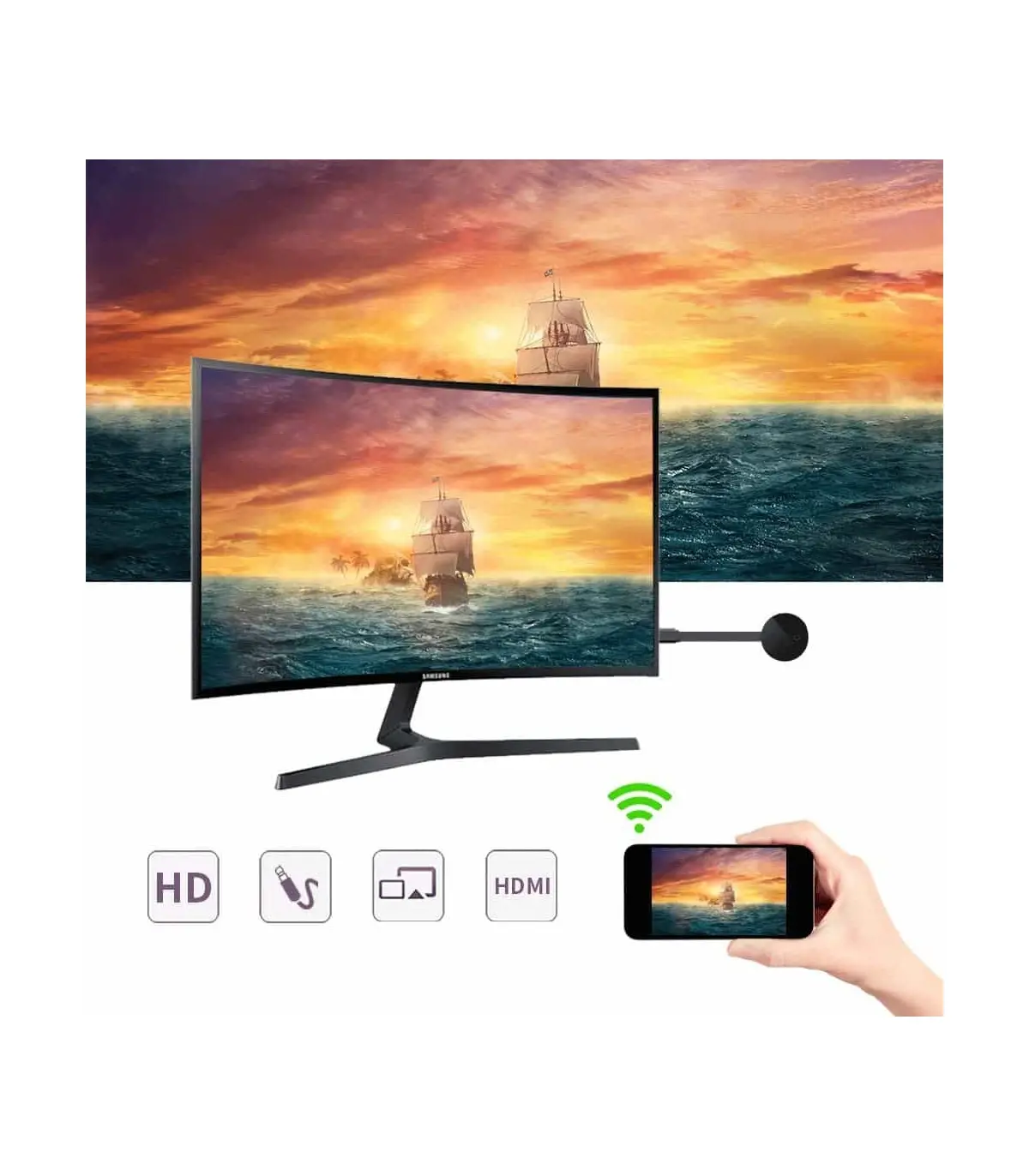دانگل Hdmi ارلکست مدل w2Plus EarlCast W2 Plus Dongle کدm21119